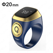 IQibla स्मार्ट प्रशंसा ज़िक्र रिंग तस्बीह टैली मुसलमानों के लिए बुद्धिमान डिजिटल काउंटर 5 प्रार्थना समय कंपन अनुस्मारक जलरोधक