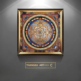 Classic Golden Tibet Thangka Buddha Canvas Paintings And Prints Wall Art HD Pictures For Living Room Home Decor Frameless Gifts