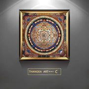 Classic Golden Tibet Thangka Buddha Canvas Paintings And Prints Wall Art HD Pictures For Living Room Home Decor Frameless Gifts