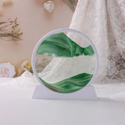 Sandscape Moving Sand Art Frame Quicksand 3D Dynamic Liquid Hourglass Kinetic Sand Painting Flowing Sand Office Home Decor Gifts