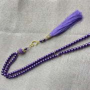 6mm 99pcs Glass Pearls Tassel Turkish Style Muslim Rosary Islamic Prayer Beads Bracelet For Women Jewelry Accessories Gift