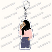 Fashion Islam Muslim Girl Woman Keychains for Accessories Bag Ramadan Eid Mubarak Hijab Keyrings Jewelry Fans Feminism Gifts