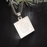 Islam Muslim Four Qul Suras Stainless Steel Key Chain Ayatul Kursi Keyring Calligraphy Arabic God Messenger Jewelry