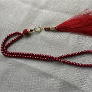 6mm 99pcs Glass Pearls Tassel Turkish Style Muslim Rosary Islamic Prayer Beads Bracelet For Women Jewelry Accessories Gift