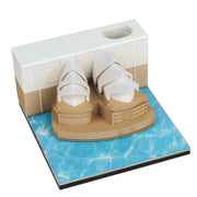 لوحة ملاحظات ثلاثية الأبعاد من Omoshiroi Block، بناء مسجد، هدايا العيد، مسجد إسلامي، سانتوريني، نحت ورقي، دفتر ملاحظات، هدايا تذكارية مخصصة