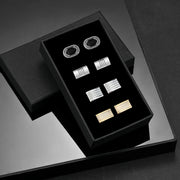 4 Pair Cufflinks For Mens With Gift Box Man Shirt Cufflinks Wedding Guests Gifts Men Gift For Husband Business Tie Clip T0204022