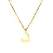 Arabic Alphabet Necklace For Women Fashion Simple Stainless Steel Letter Name Choker Necklace Lucky Amulet Muslim Female Jewelry
