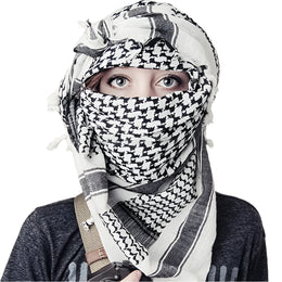 Military Tactical Desert Hijab Scarf Muslim Headscarf Islam Arab Keffiyeh Head Neck Scarves Wrap for Men and Women