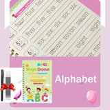 الخط العربي الفرنسي للأطفال، ملصقات الكتابة، دفتر نسخ سحري للغة الإنجليزية، دفاتر نسخ، قلم، صيني، مسح مجاني