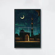 इस्लामी वास्तुकला मस्जिद पोस्टर इस्लामी अरब फ्यूजन धार्मिक प्रिंट कैनवास पेंटिंग दीवार चित्र घर कक्ष आधुनिक सजावट