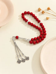 33 Glass Obsidian Prayer Beads Women Men Muslim Rosary Islamic Hajj Tasbih Tasbeeh Allah Mohammed 10mm Beaded Bracelet Jewelry