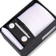 Wedding Gift Tie Wholesale New Style Pocket Squares Set Cufflinks Tie Clip Necktie Box Men Fit Wedding Blue Paisley Black Boxs