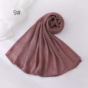 Crinkle Muslim Hijabs for Women Scarf Thin Plain Shawls Femme Musulman Soft Rayon Headscarf Wrinkle Islamic Turban Headband