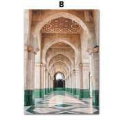 Canvas Painting Posters And Prints Pictures Islamic Mosque Quran Architecture Palace Landscape Wall Art For Linving Room Decor