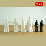 10pcs1/25-1/200 स्केल मॉडल फिगर सिमुलेशन मुस्लिम कठपुतली खिलौना सऊदी अरब आदमी मॉडल सामग्री परिदृश्य DIY हस्तनिर्मित खलनायक