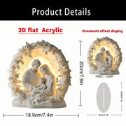 زينة يدوية على شكل قمر أكريليك ثنائي الأبعاد لمهرجان رمضان، ديكور معماري للقلعة والكنيسة والمنزل الإسلامي والحفلات المنزلية والطاولة كهدية