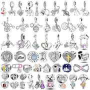 925 Sterling Silver Family House Love Forever Family Beads Boys Girls Lovers Pendant Charms Fit Bracelet DIY Ms Jewelry Gift