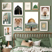 Canvas Painting Posters And Prints Pictures Islamic Mosque Quran Architecture Palace Landscape Wall Art For Linving Room Decor
