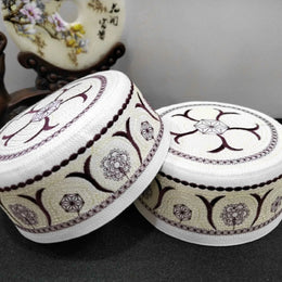 طاقية صلاة رجالية مسلمة – قبعة تقيه كوفية إسلامية، نمط بوليستر تركي