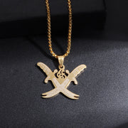 Islam Muslim Four Qul Suras Stainless Steel Key Chain Ayatul Kursi Keyring Calligraphy Arabic God Messenger Jewelry