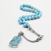 Tasbih Natural Turquoises with arabic pendant bracelet Muslim Bracelet rosary Islamic Gift Prayer 33 Saudi Arabia Misbaha