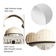 Beige Mosque Desert Peony Moroccan Arch Posters And Prints Islamic Calligraphy Wall Art Canvas Painting Living Room Home Decor