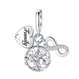 925 Sterling Silver Family House Love Forever Family Beads Boys Girls Lovers Pendant Charms Fit Bracelet DIY Ms Jewelry Gift