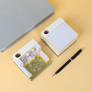 لوحة ملاحظات ثلاثية الأبعاد من Omoshiroi Block، بناء مسجد، هدايا العيد، مسجد إسلامي، سانتوريني، نحت ورقي، دفتر ملاحظات، هدايا تذكارية مخصصة