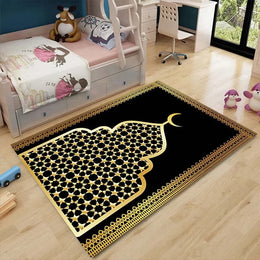 Muslim Prayer Non-slip Carpet Room Mat Square Removable Kitchen Bathroom Floor Waterproof   Bedroom Furry  Tapis