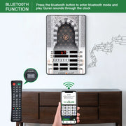 एलईडी डिजिटल प्रार्थना घड़ी अज़ान मस्जिद अलार्म घड़ी इस्लामी मुस्लिम दीवार घड़ी रिमोट कंट्रोल कैलेंडर रमजान घर की सजावट के साथ