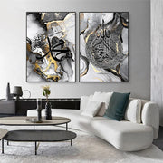 Black Marble Art Prints Ayatul Kursi Wall Art Painting Allah Wall Poster Arabic Calligraphy Posters Islamic Art Mural Home Decor