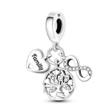 925 Sterling Silver Family House Love Forever Family Beads Boys Girls Lovers Pendant Charms Fit Bracelet DIY Ms Jewelry Gift