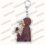 Fashion Islam Muslim Girl Woman Keychains for Accessories Bag Ramadan Eid Mubarak Hijab Keyrings Jewelry Fans Feminism Gifts
