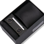 Wedding Gift Tie Wholesale New Style Pocket Squares Set Cufflinks Tie Clip Necktie Box Men Fit Wedding Blue Paisley Black Boxs