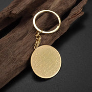 Islam Muslim Four Qul Suras Stainless Steel Key Chain Ayatul Kursi Keyring Calligraphy Arabic God Messenger Jewelry