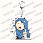 Fashion Islam Muslim Girl Woman Keychains for Accessories Bag Ramadan Eid Mubarak Hijab Keyrings Jewelry Fans Feminism Gifts