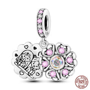 925 Sterling Silver Family House Love Forever Family Beads Boys Girls Lovers Pendant Charms Fit Bracelet DIY Ms Jewelry Gift