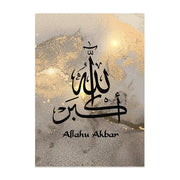 Modern Islamic Calligraphy Allahu Akbar Gold Marble Posters Canvas Painting Wall Art Print Pictures Living Room Home Decoration