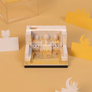 لوحة ملاحظات ثلاثية الأبعاد من Omoshiroi Block، بناء مسجد، هدايا العيد، مسجد إسلامي، سانتوريني، نحت ورقي، دفتر ملاحظات، هدايا تذكارية مخصصة