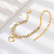 Rhinestone Anklets Chain Women Shining Ankle Bracelet Irregular Personality Beach Foot Accessories Wedding Party Jewelry