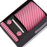 Wedding Gift Tie Wholesale New Style Pocket Squares Set Cufflinks Tie Clip Necktie Box Men Fit Wedding Blue Paisley Black Boxs