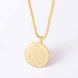Islam Muslim Four Qul Suras Stainless Steel Key Chain Ayatul Kursi Keyring Calligraphy Arabic God Messenger Jewelry