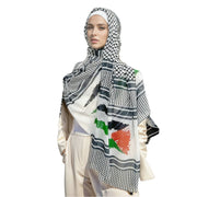 Kuffiyeh Shawl Chiffon Scarf Geometric Women Islamic Muslim Scarves Shawl Echarpe the Middle East Arab Hijabs