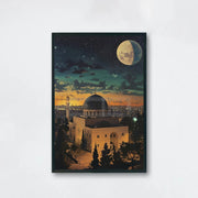 इस्लामी वास्तुकला मस्जिद पोस्टर इस्लामी अरब फ्यूजन धार्मिक प्रिंट कैनवास पेंटिंग दीवार चित्र घर कक्ष आधुनिक सजावट