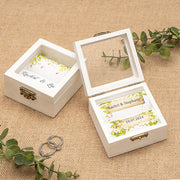 Personalized Wedding Ring Box  Wedding Favors Gift for Her Custom Wedding Ceremony Ring Box  Custom Name Ring box