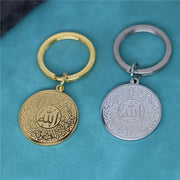 Islamic Mashallah Men Charm Pendant Keychain Stainless Steel Key Chains Women's Keyring Jewelry Gifts Birthday Gifts