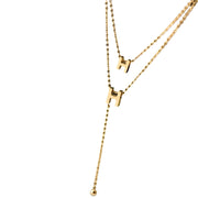 Titanium Steel Summer Letter H Necklace Light Luxury Niche Double Clavicle Chain Female