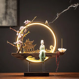 Hot Sell Backflow Incense Burner Home Decor Light Circle for Zen Yoga Meditation home fragrance Aromatherapy Festival Gift