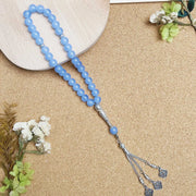 33 Glass Obsidian Prayer Beads Women Men Muslim Rosary Islamic Hajj Tasbih Tasbeeh Allah Mohammed 10mm Beaded Bracelet Jewelry