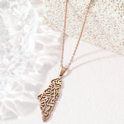 Palestine Map Religious Quran Arabic Islamic Eid Verses Pendant Fashion Necklaces Jewelry Men Women Ramadan Him Her Kids Gifts